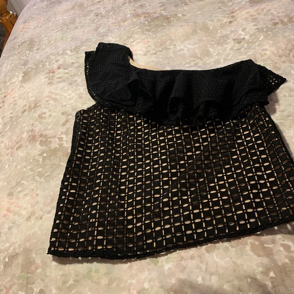 Ann Taylor one shoulder shirt - Picture 1 of 3